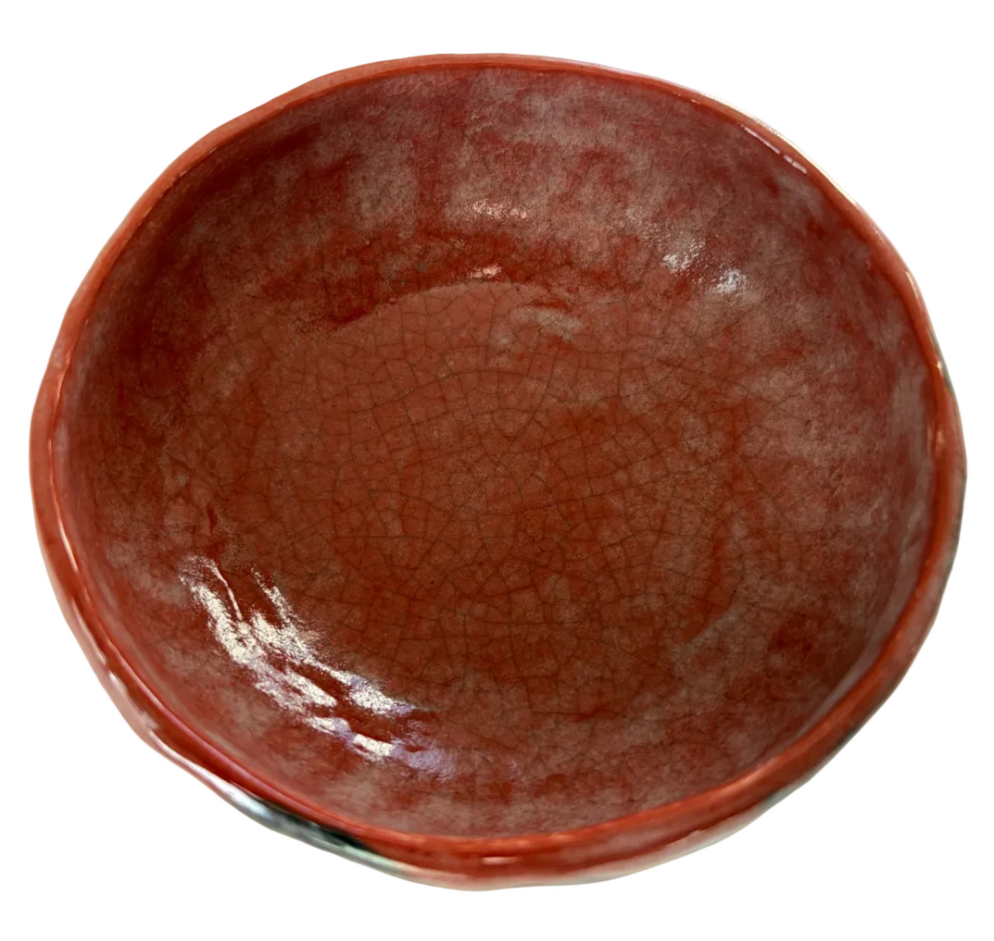 Vintage Chawan Raku Sommerschale mit Tomobako