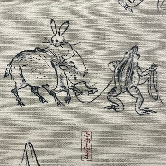 Furoshiki mit Chuju Giga Tier-Motiv Rot