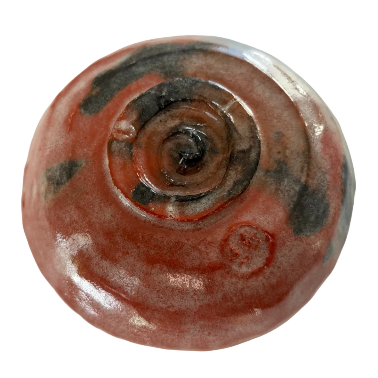 Vintage Chawan Raku Sommerschale mit Tomobako
