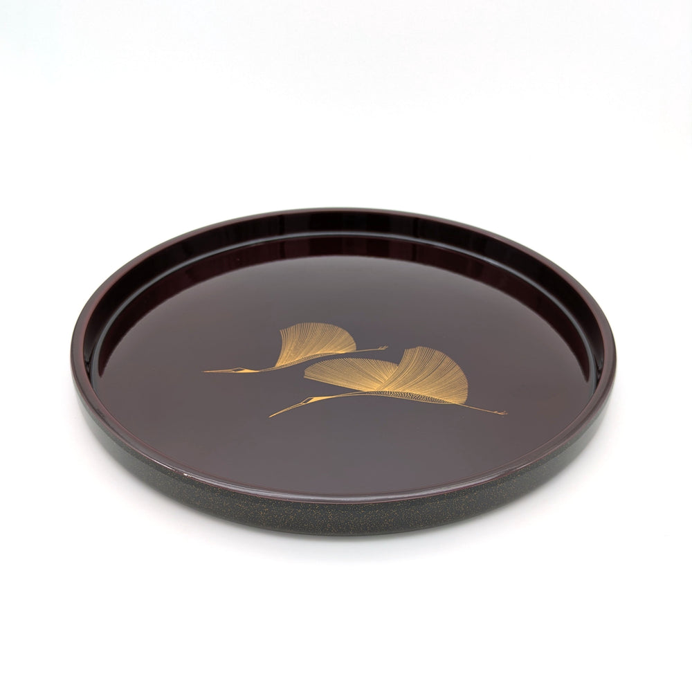 Urushii Lack Tablett Kraniche