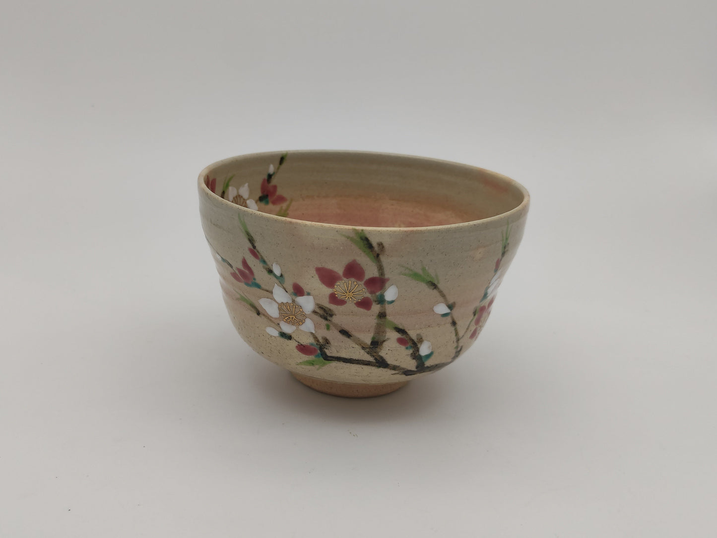 Kiyomizuyaki Chawan "Frühling"
